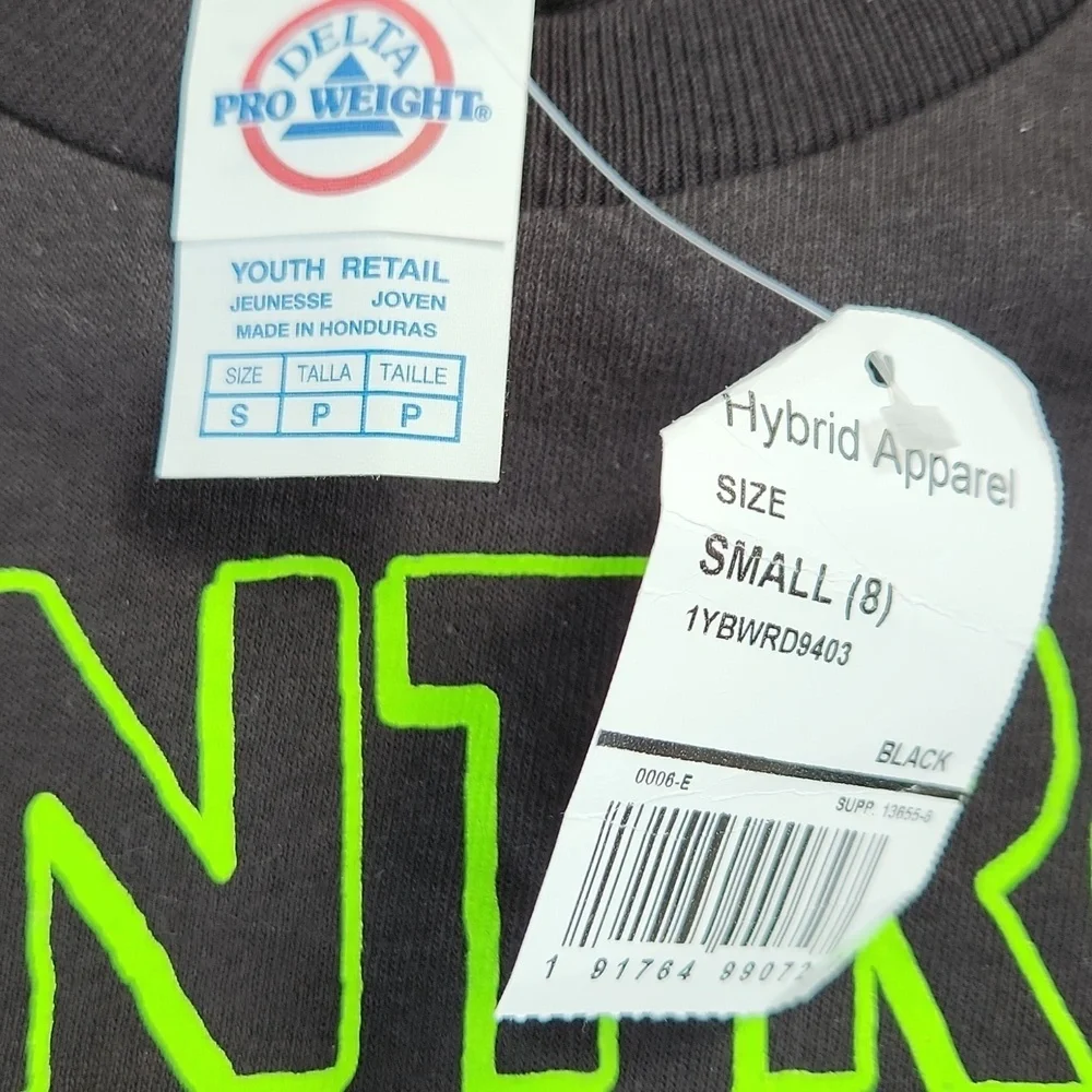 Control Freak Black T-Shirt, Youth Small, Size 8 NWT